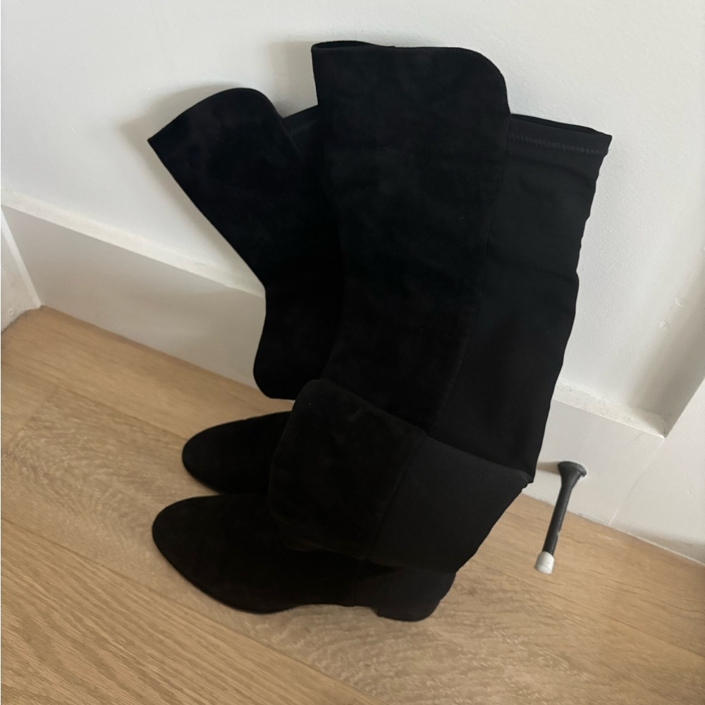 Stuart Weitzman Black Suede Boots